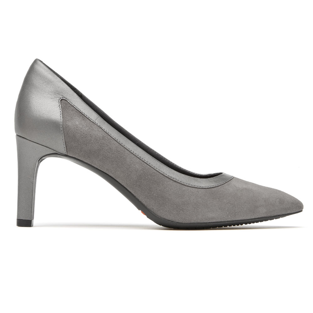 Rockport Heels For Womens Grey - Total Motion Valerie Luxe Pieced - OU3961042